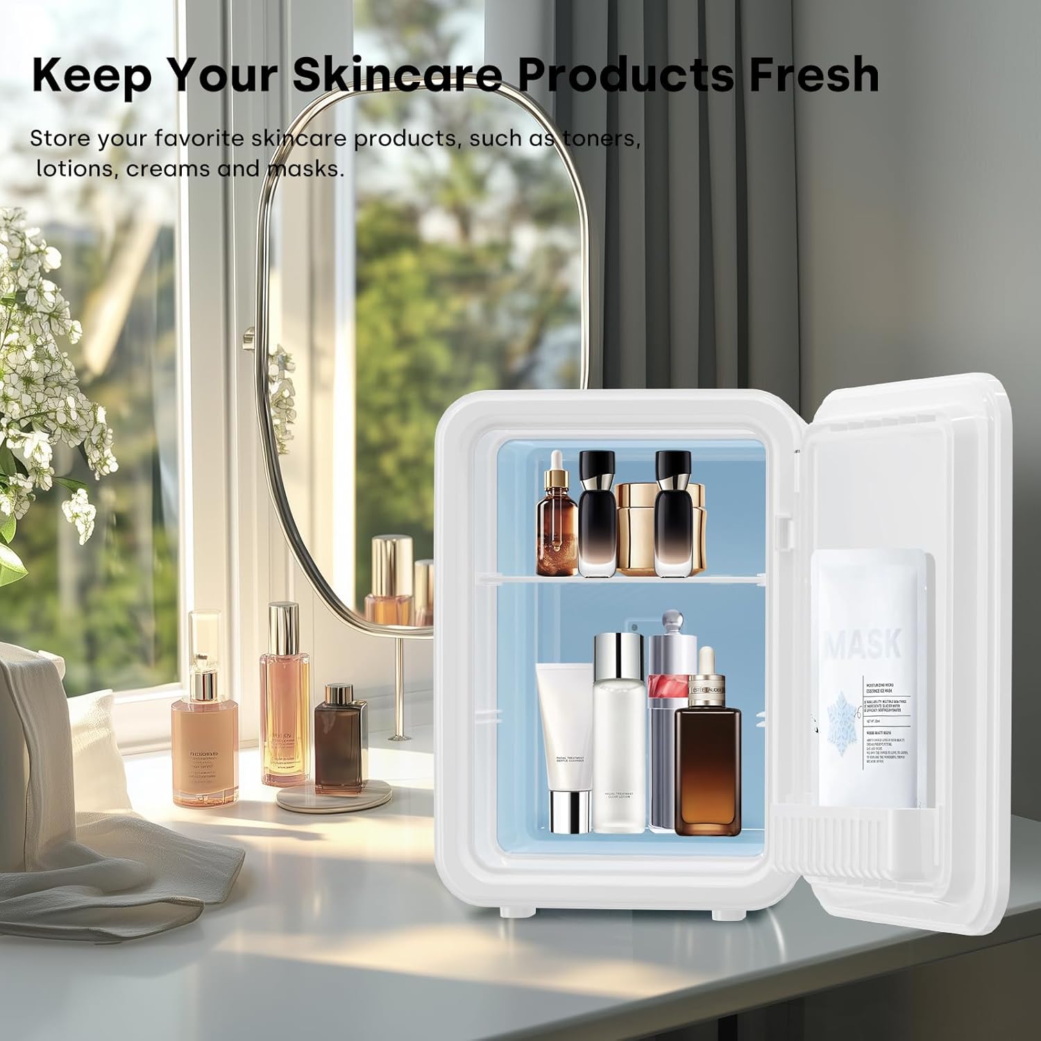 Enventor - Mini frigo 10L - refroidissement/chauffage, 12V/220V, compact