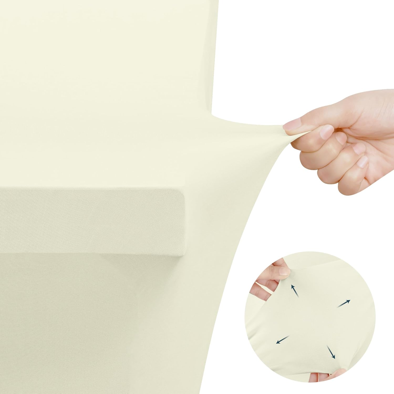 Utopia Kitchen - nappe extensible 8 pieds 244 cm - polyester/spandex lavable infroissable, lot de 2