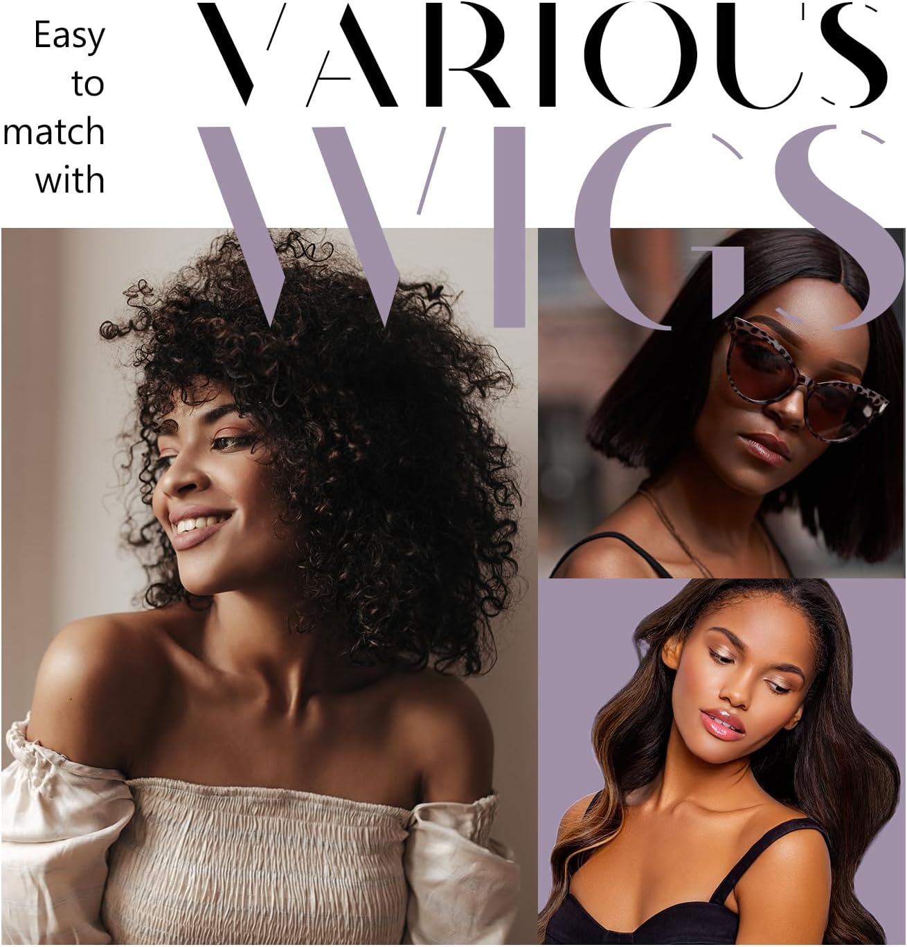 Dreamlover - bandeau antidérapant - 24x4 cm - maintien perruque, lot 2