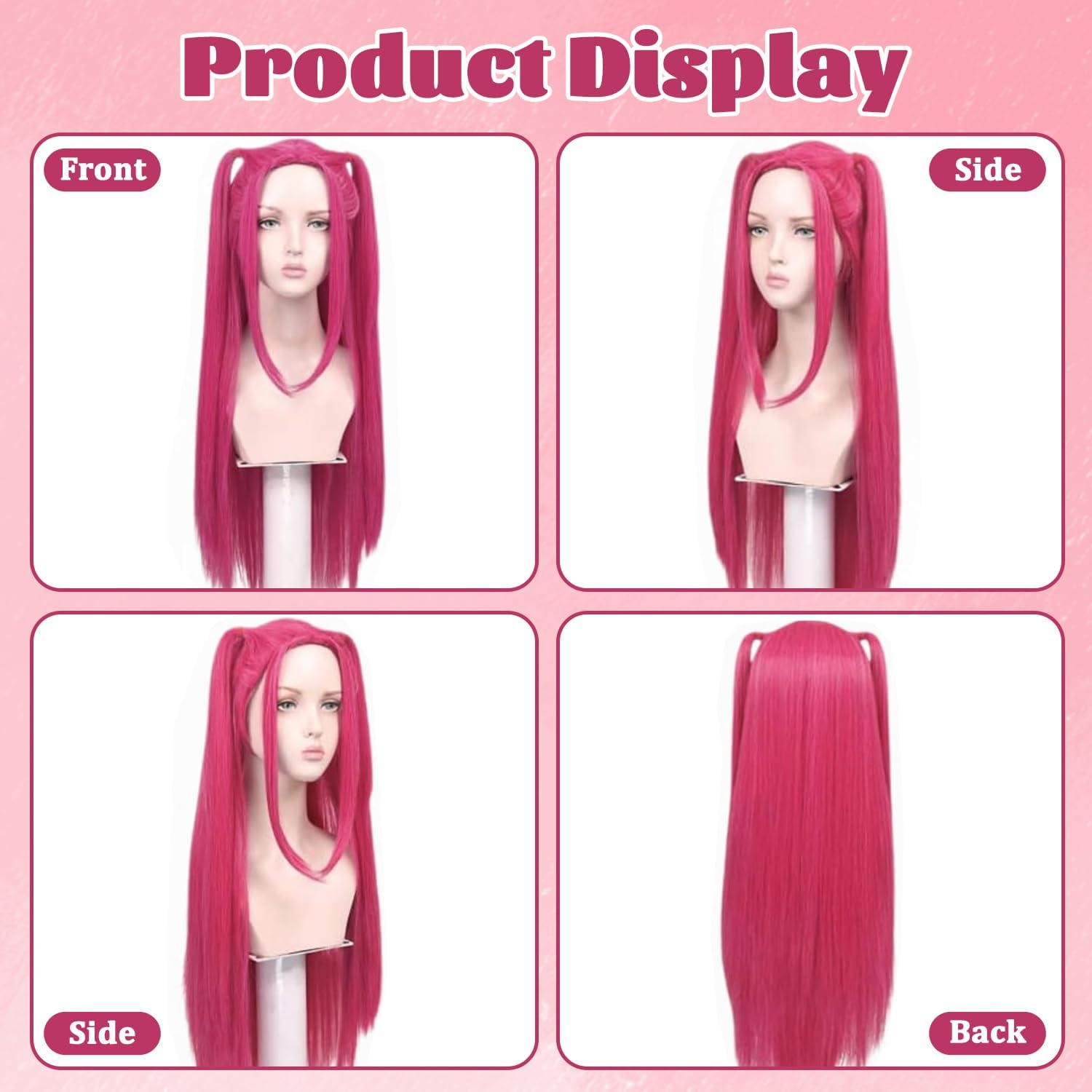 Perruque cosplay enfant - longue violette - festival, Halloween, fête