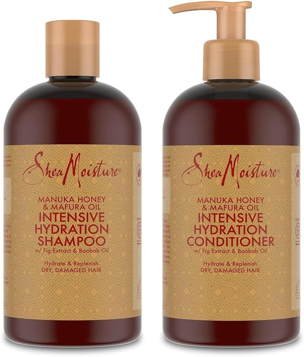 SheaMoisture - Manuka/Mafura - 384ml x2 - Cheveux secs et abîmés