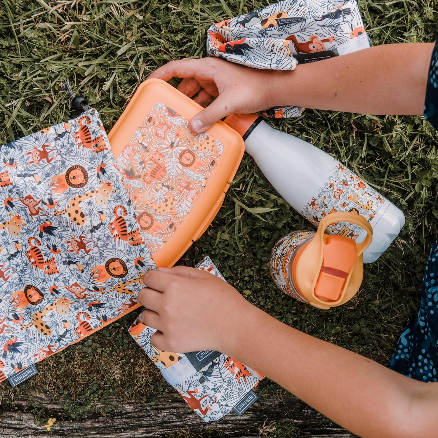 Nerthus - Boîte à lunch Safari enfant, légère, facile à nettoyer, FIH 921