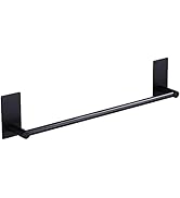 noir mat avec supports muraux rectangulaires. Design élégant et moderne avec une barre horizontale droite pour suspendre les serviettes dans la salle de bain ou la cuisine.