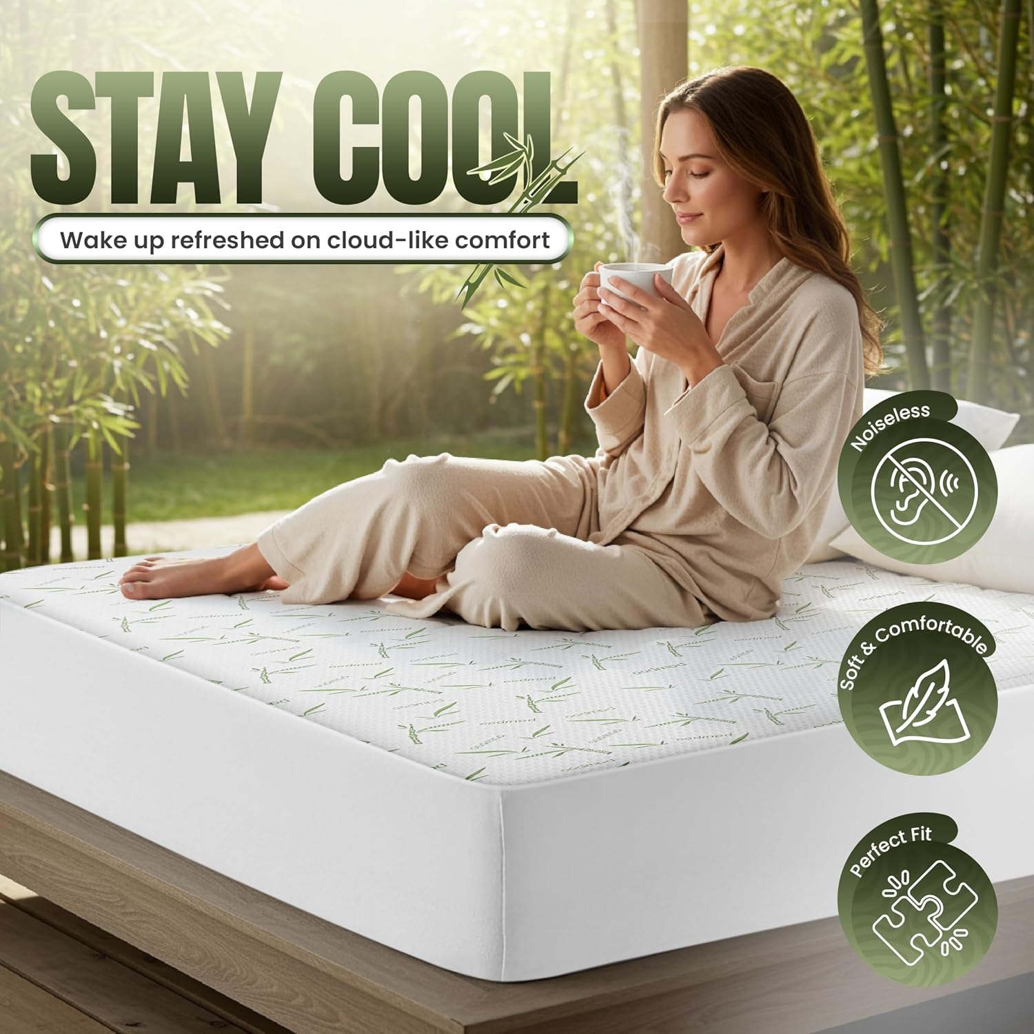 Utopia Bedding - protège-matelas Twin XL - imperméable, Oeko-Tex, viscose, drap housse, respirant