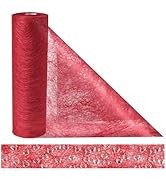 Anstore Chemin de table en non-tissé Rouge 23 cm x 30 m Réutilisable