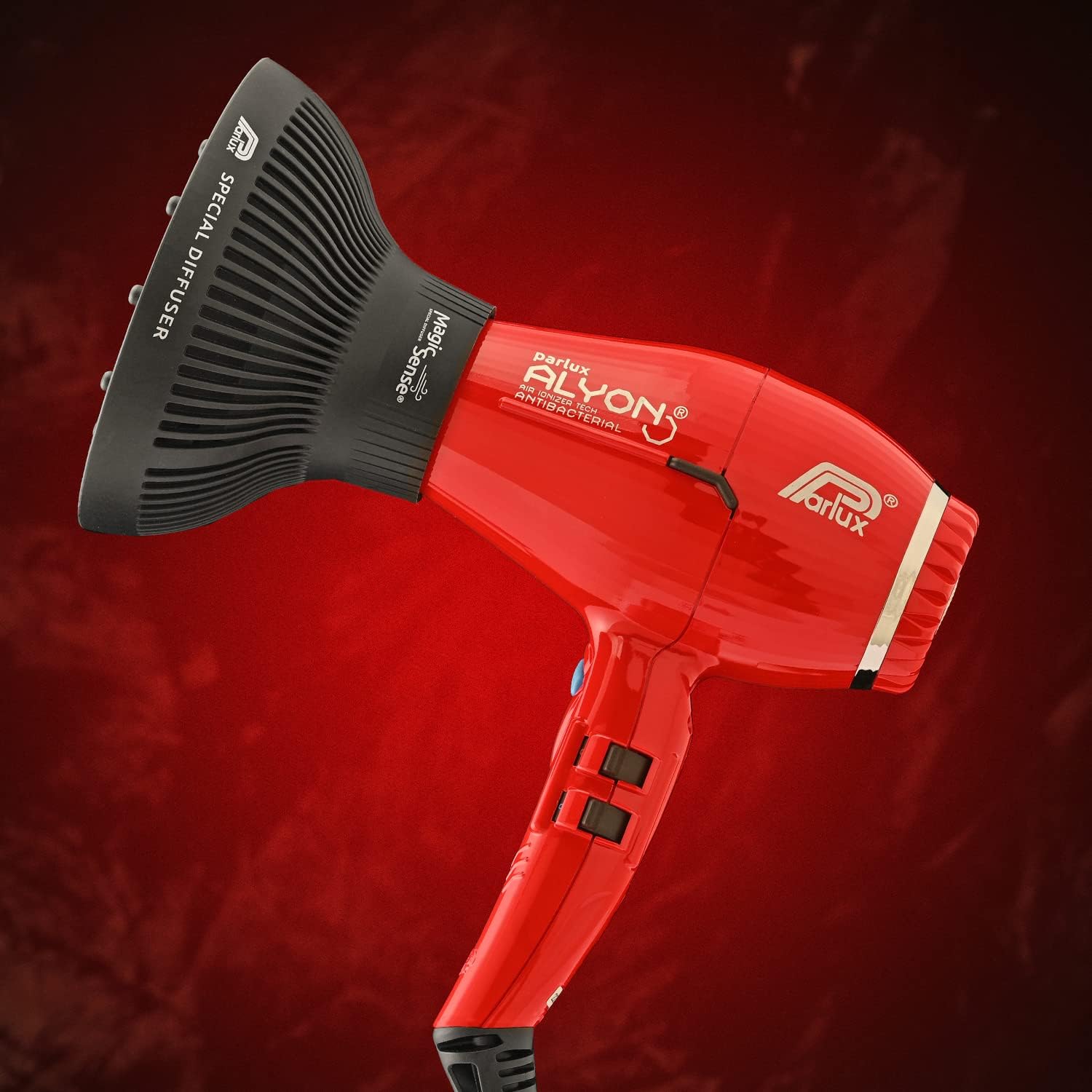 Parlux - Alyon Série - design compact - ions négatifs, léger, rouge