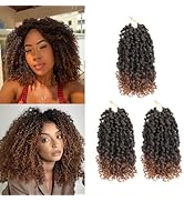 MLETULIPS Yanky Twist Crochet Braids Passion Twist Pre-twisted Fluffy Spring Mini Twist Short Che...