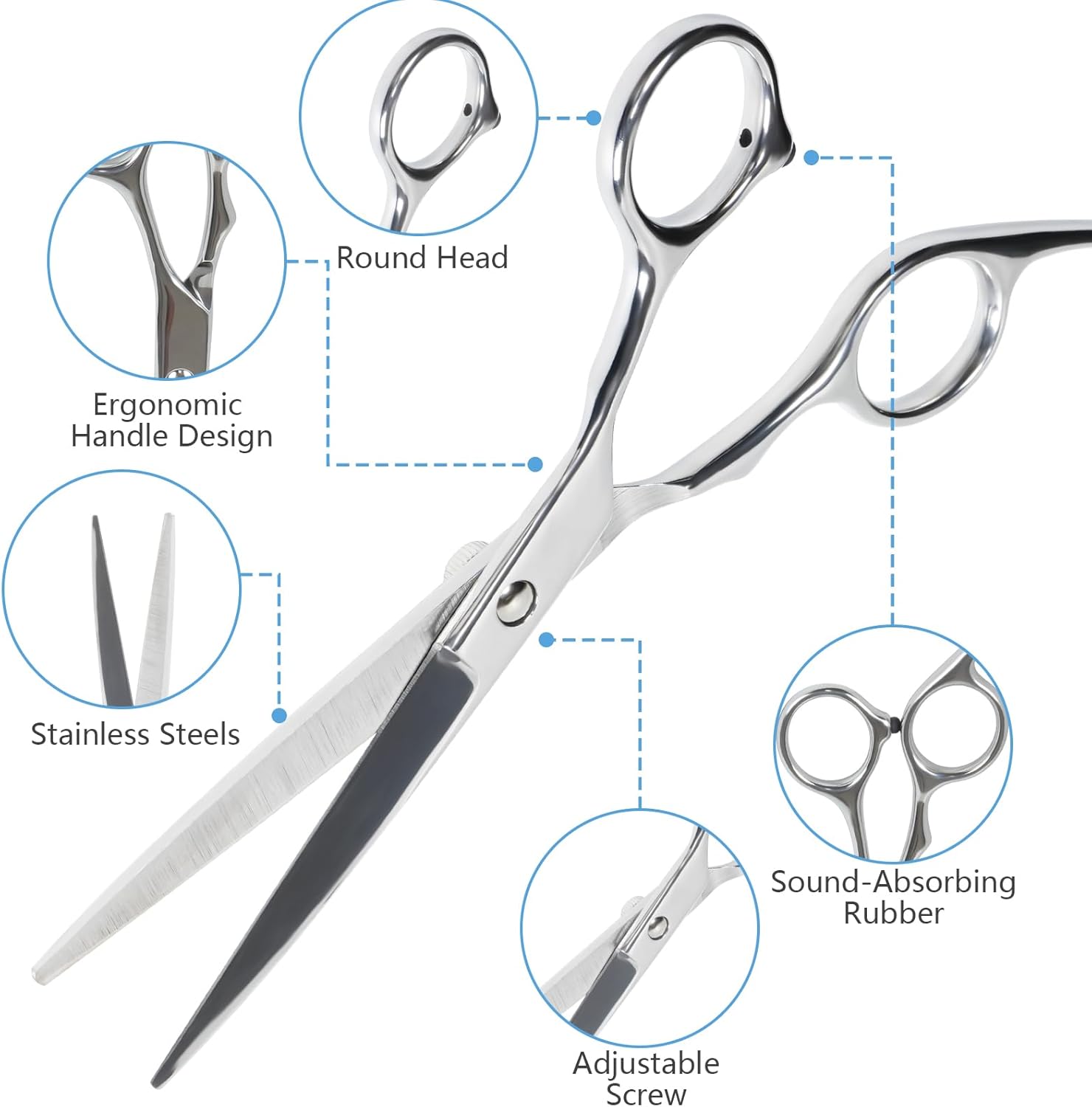 Hengxinchen - Set 9 ciseaux coiffure 6.7