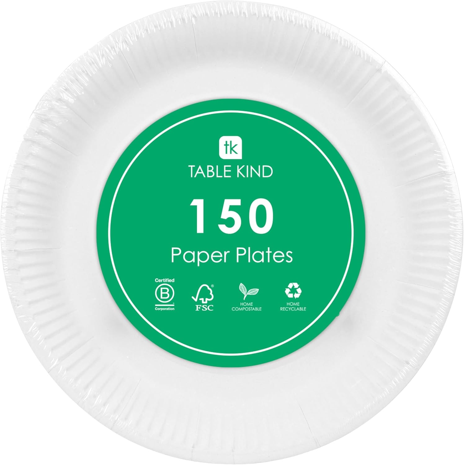 Talking Tables - assiettes carton blanches - 22 cm - lot 150, jetables