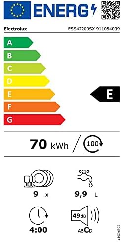 Electrolux - lave-vaisselle série ESS - 45 cm, 9 couverts, 47 dB, inox ESS42200SX