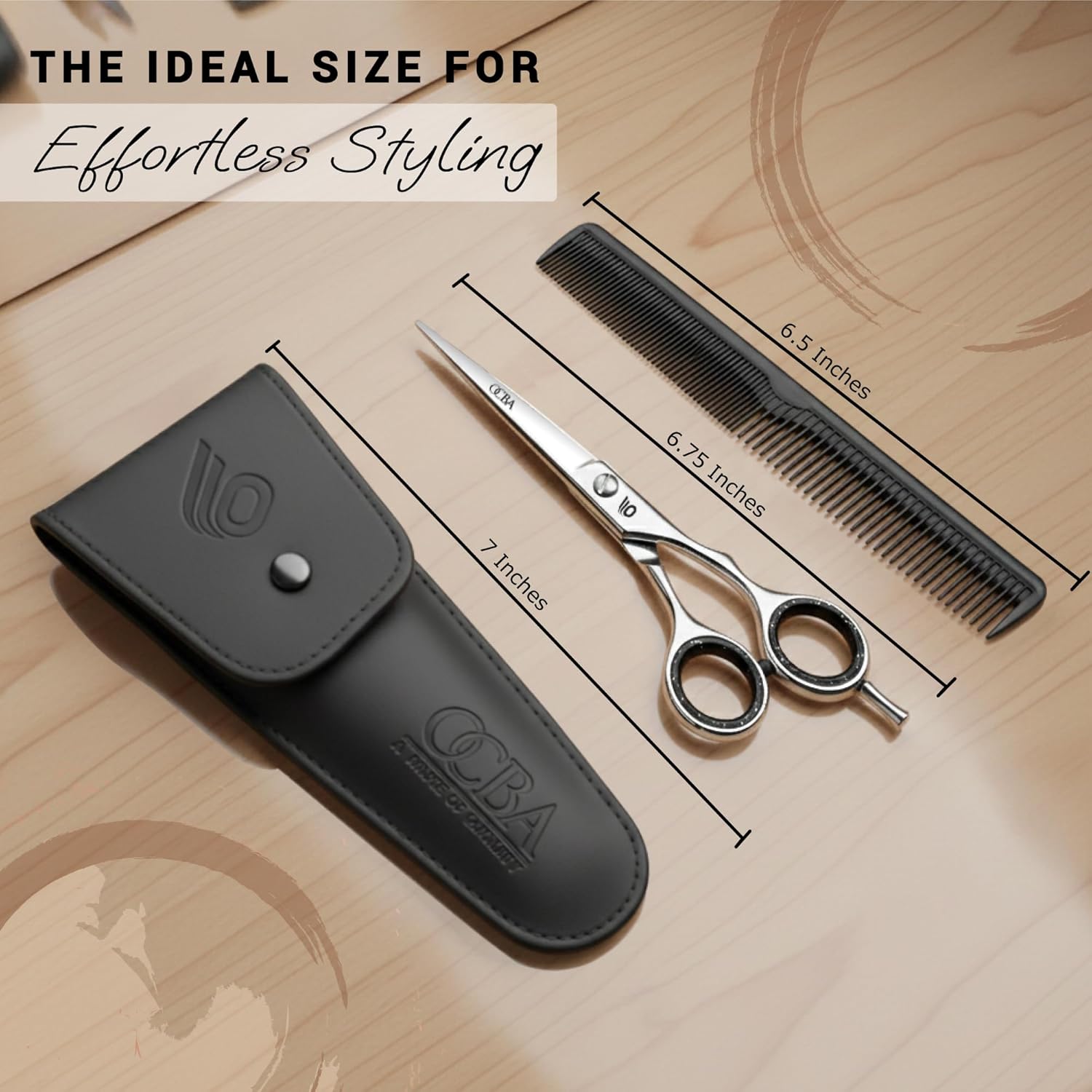 Ciseaux de coiffure - 6 pouces - inox, coupe précise, usage mixte