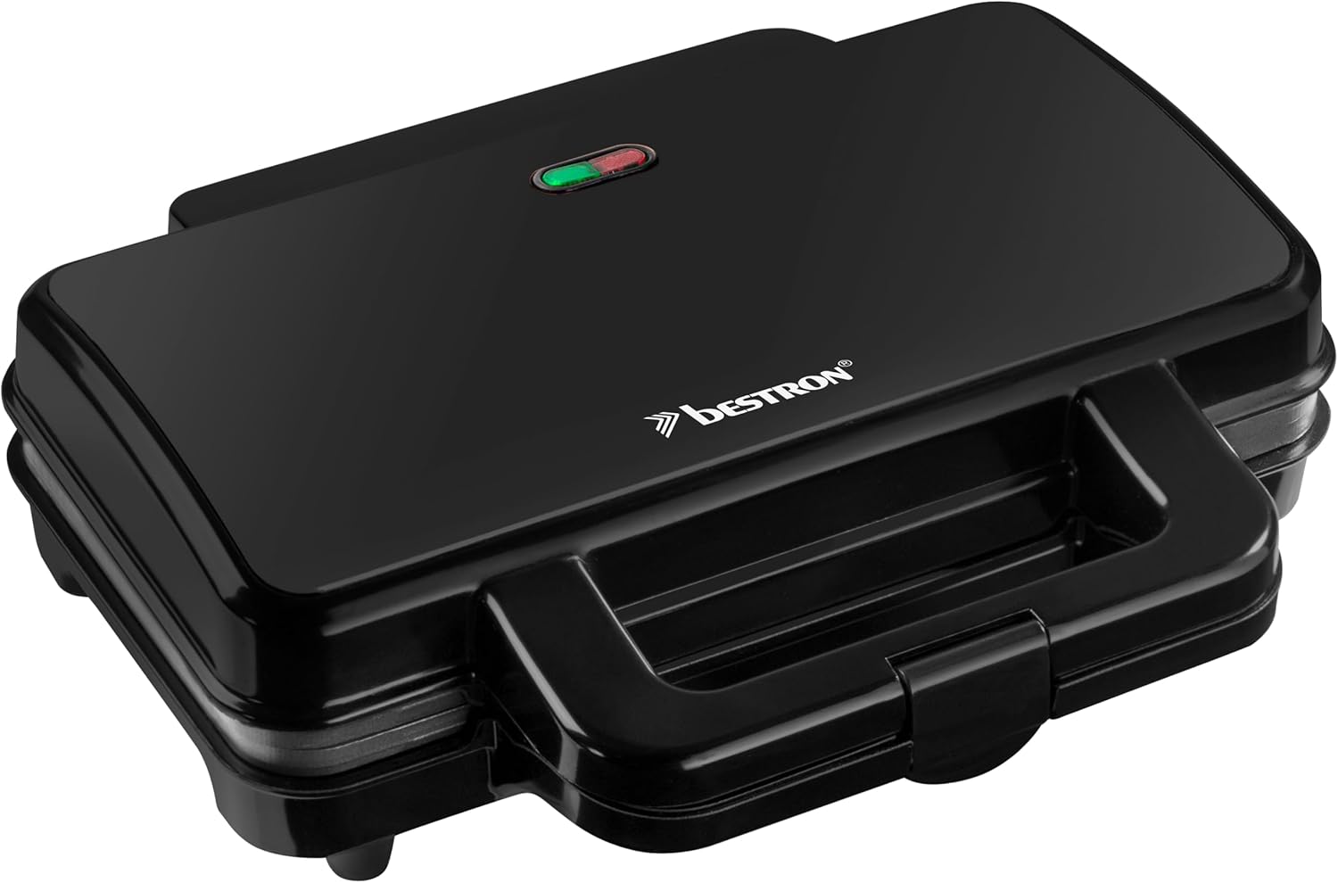 Bestron - appareil sandwich série noire - compact - antiadhésif, indicateur, réglage auto