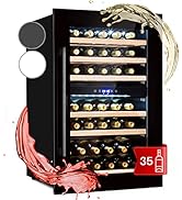 KLARSTEIN Vinsider - Cave à vin, Cave de service avec écran LED, Frigo vin, Porte vitrée avec écl...