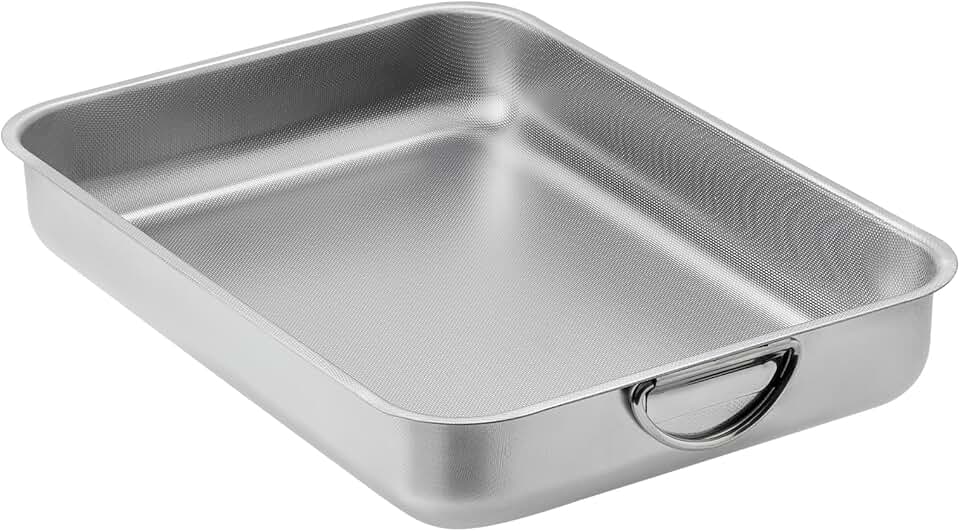 ROSSETTO - plat inox nid d'abeille - 40cm - poignées pratiques