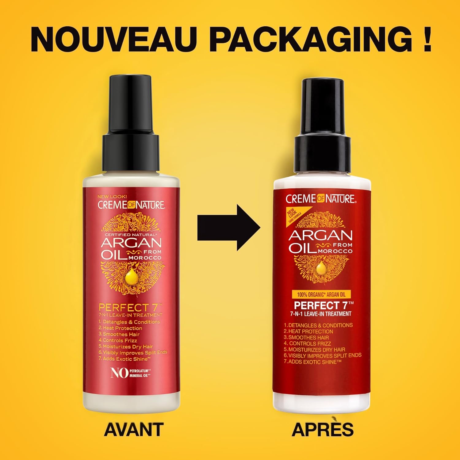 Creme of Nature - Perfect 7 Spray 150ml - soin cheveux argan