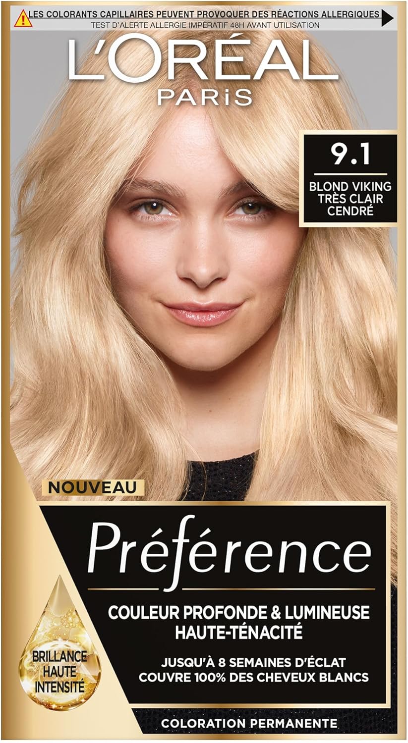L'Oréal Paris - Préférence Oslo 9.1 - blondeur cendrée - couvrance 100% cheveux blancs