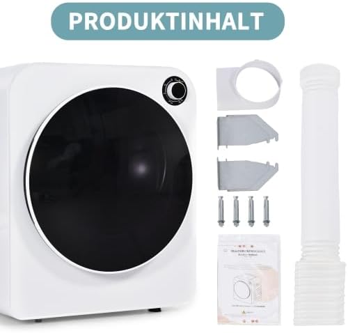 Sèche-linge mural 3kg, 830W, inox, 5 programmes, 62dB, compact