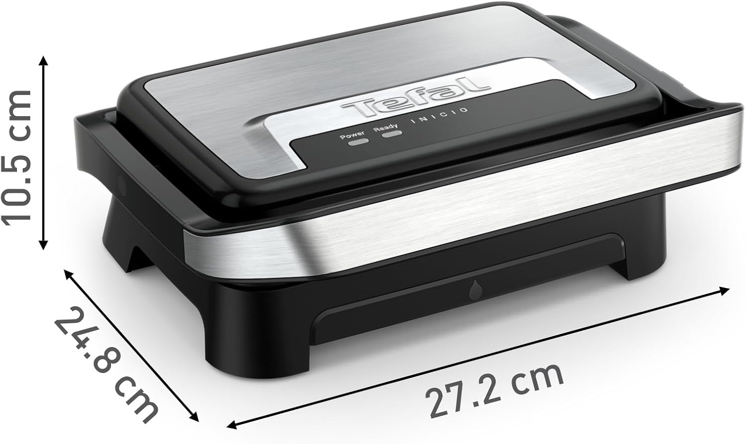 Tefal - Inicio Compact - grill panini antiadhésif, facile à nettoyer - GC270D10