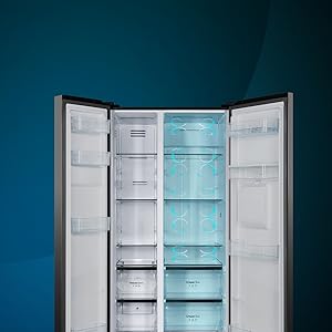 réfrigérateur américain SBS réfrigérateur 2 portes side by side 177 cm 559 litres basse consommation No frost 