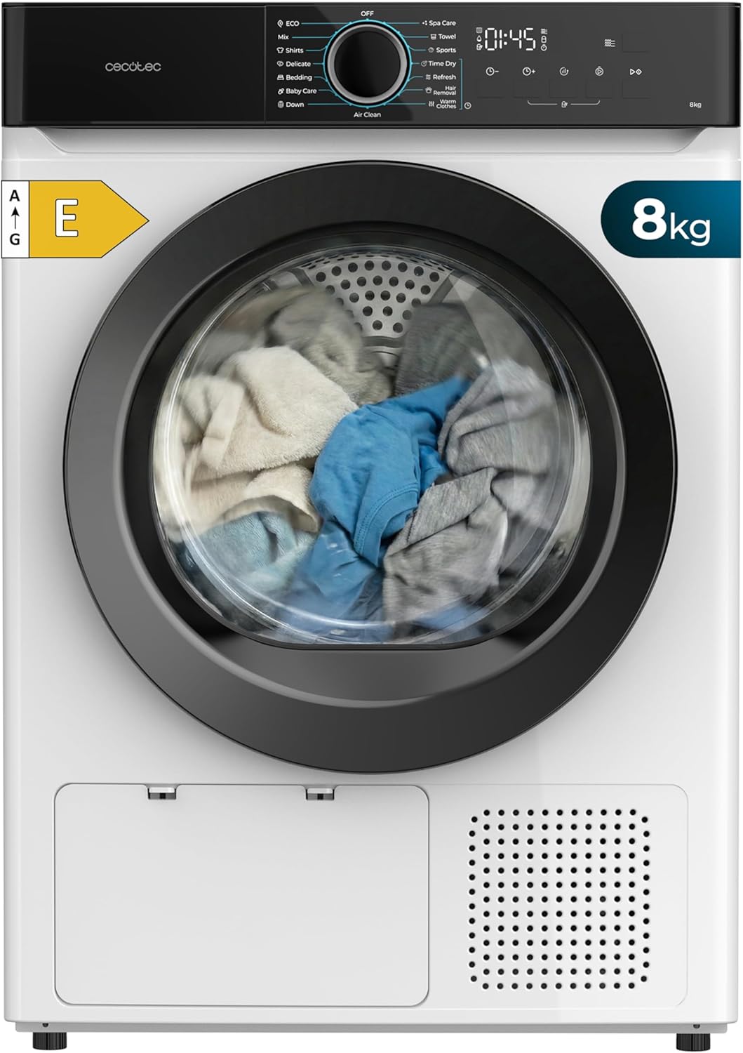 Cecotec - Bolero Dresscode Dry 8180 - 8kg - pompe à chaleur, 15 programmes, accessoire chaussures