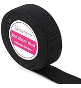 Dreamlover Élastique à coudre pour perruque pour faire fondre la dentelle, 2,5 cm, noir élastique, 25 mm x 5,5 m