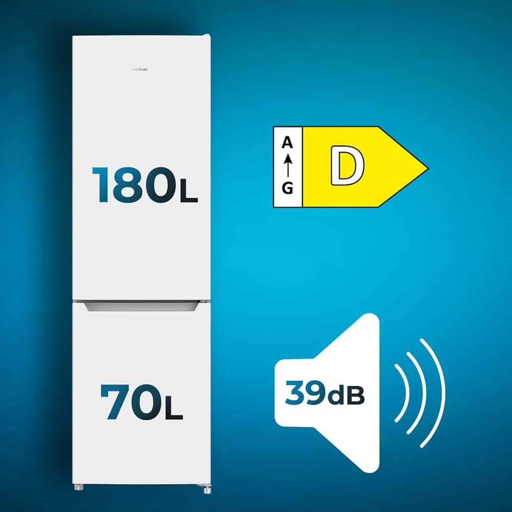 Cecotec - Bolero CoolMarket 250 - 181x55cm - 250L, No Frost, basse conso
