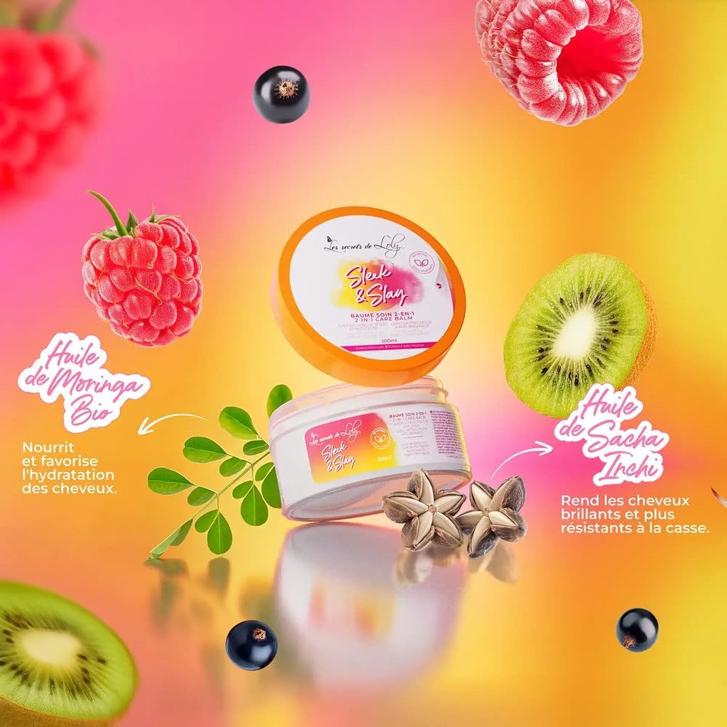 Les Secrets de Loly - Sleek & Slay - 200ml - fixation longue tenue, anti-casse, huiles bio