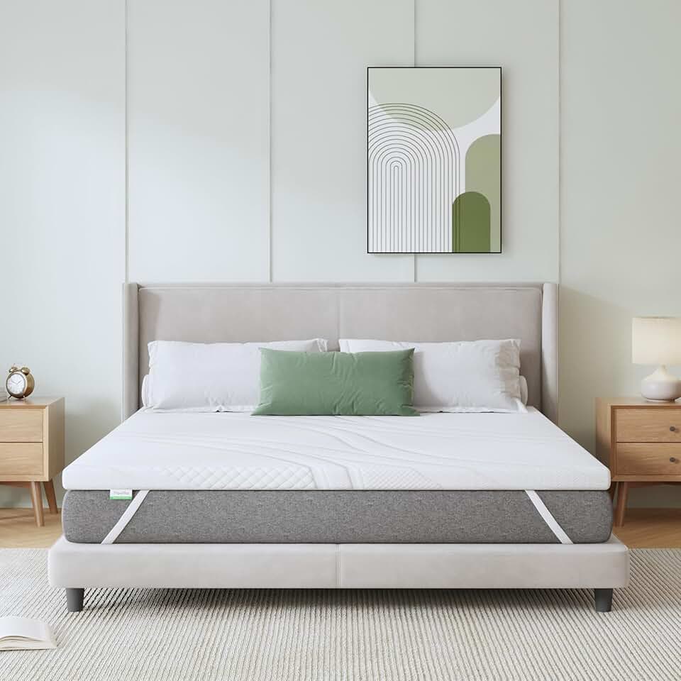 Novilla - surmatelas (7.5CM gel mémoire) - 140x190cm - doux, antidérapant, certifié, lavable