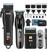 HIENA PRO Tondeuse à cheveux pour homme, sans fil, tondeuse à barbe, rasoir à lames, tondeuse à n...