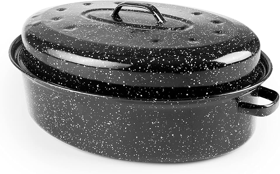 Ibili - Cocotte ovale émaillée - 38x28x15 cm - Acier noir