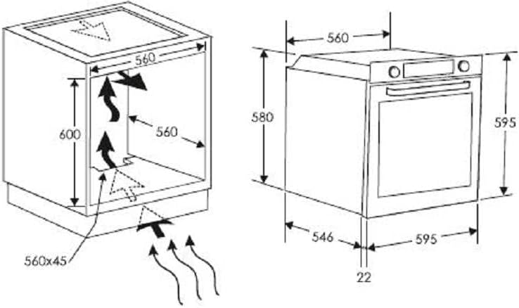 Rosières - Four encastrable série Connecté 80L, pyrolyse, chaleur tournante, 11 fonctions, wifi/bt, rails télescopiques,