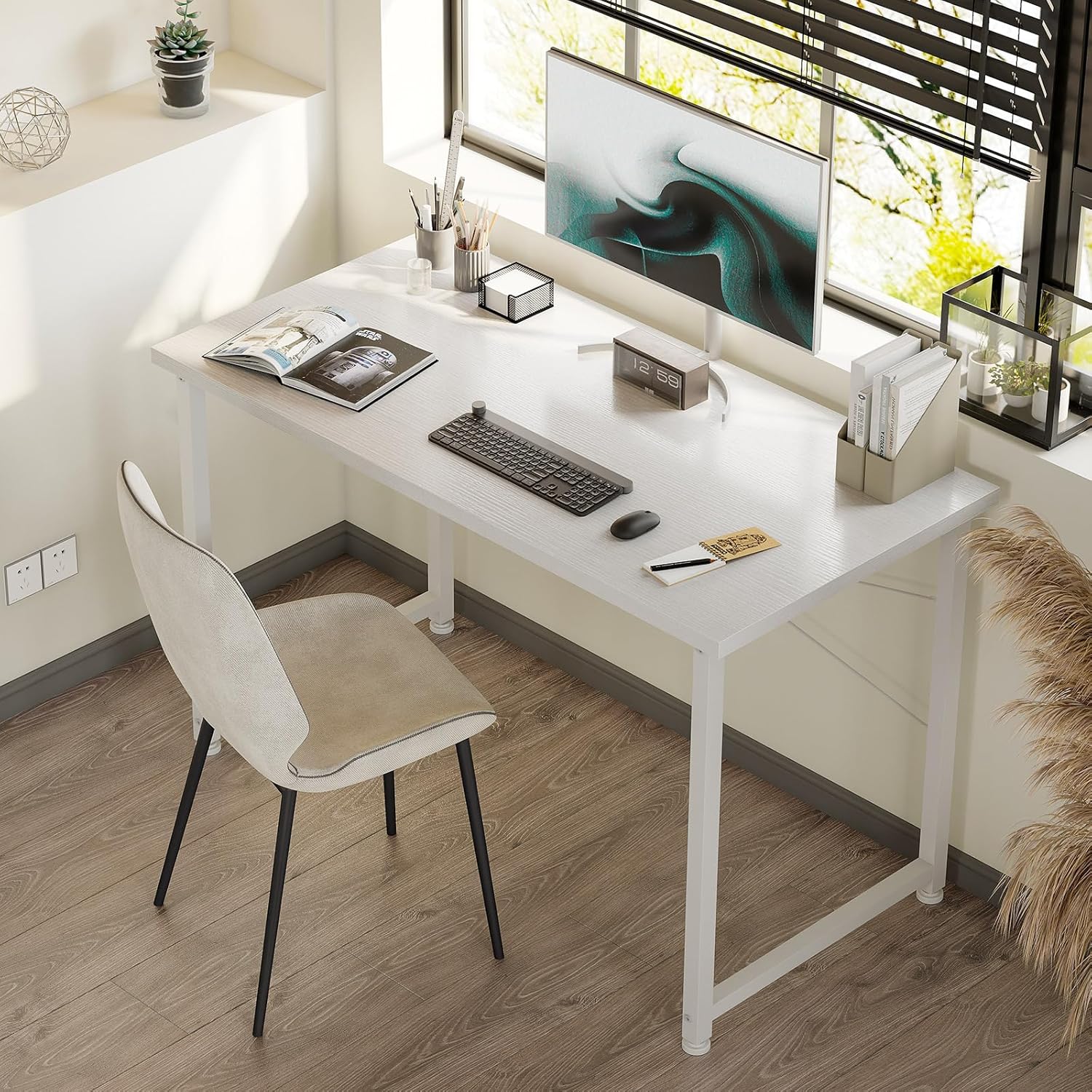 ODK - Bureau d’ordinateur compact - 100x48cm - espace gain de place