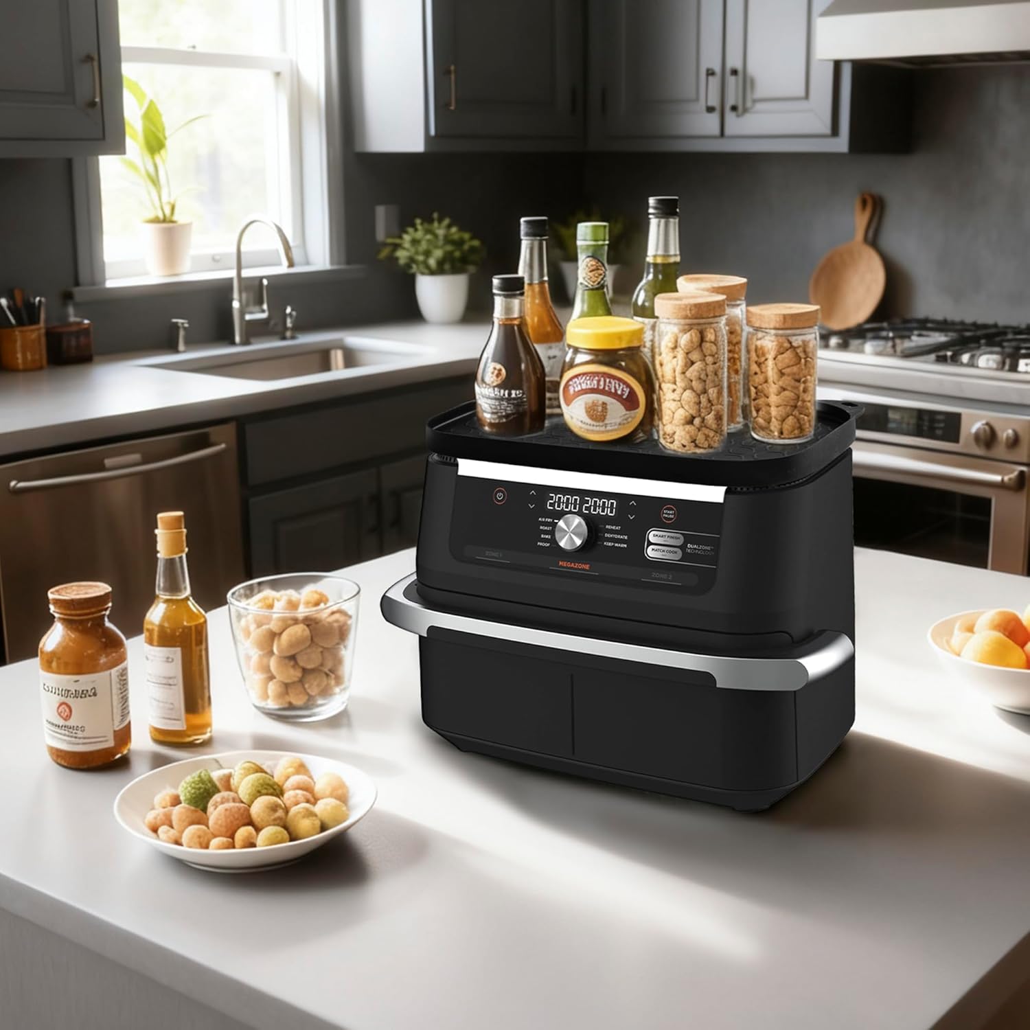 Tapis silicone air fryer - grande capacité - 9,5L-10,4L - antiadhésif résistant - AF500EU AF400EU AF451EU DZ401