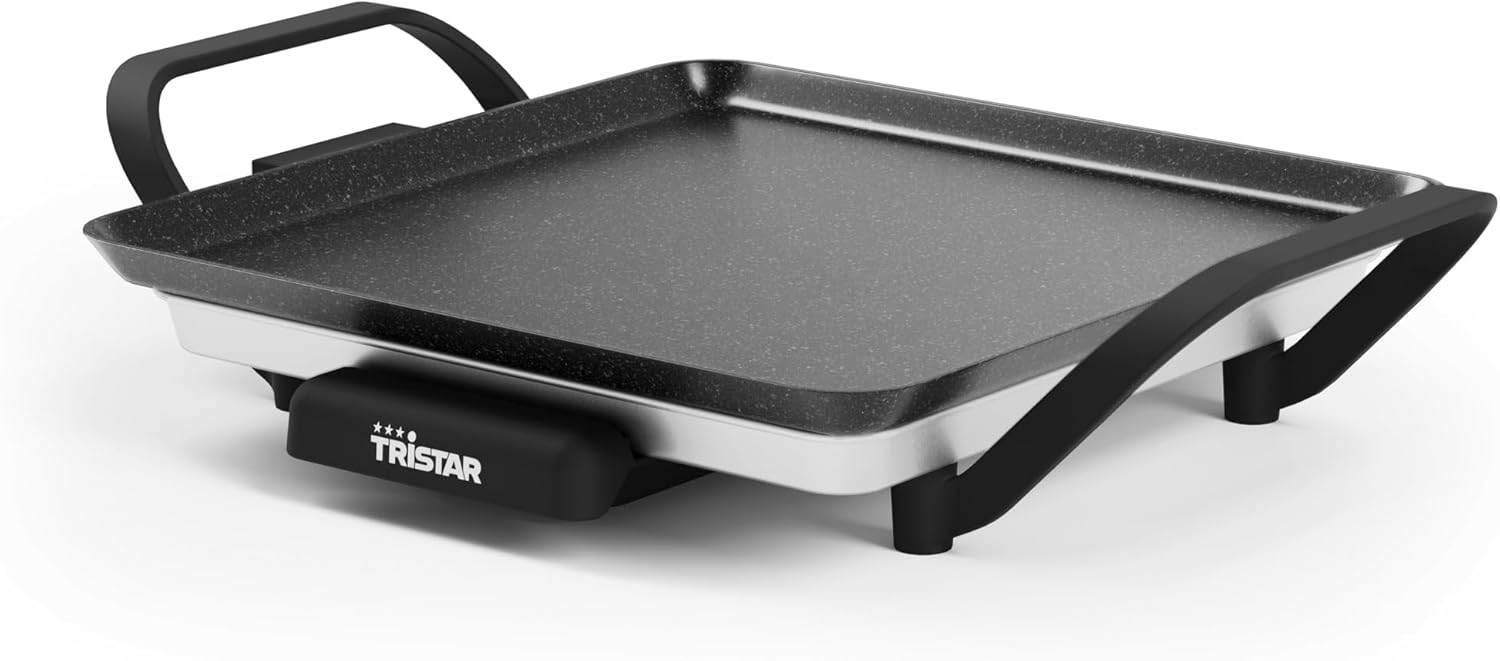Tristar - Table Grill Slim M - 28x28 cm - Thermostat réglable, antiadhésif, bac amovible - BP-2666