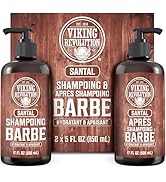 Viking Revolution - Shampoing Barbe Homme & Après Shampoing Barbe Homme - Huile d'Argan & de Jojo...
