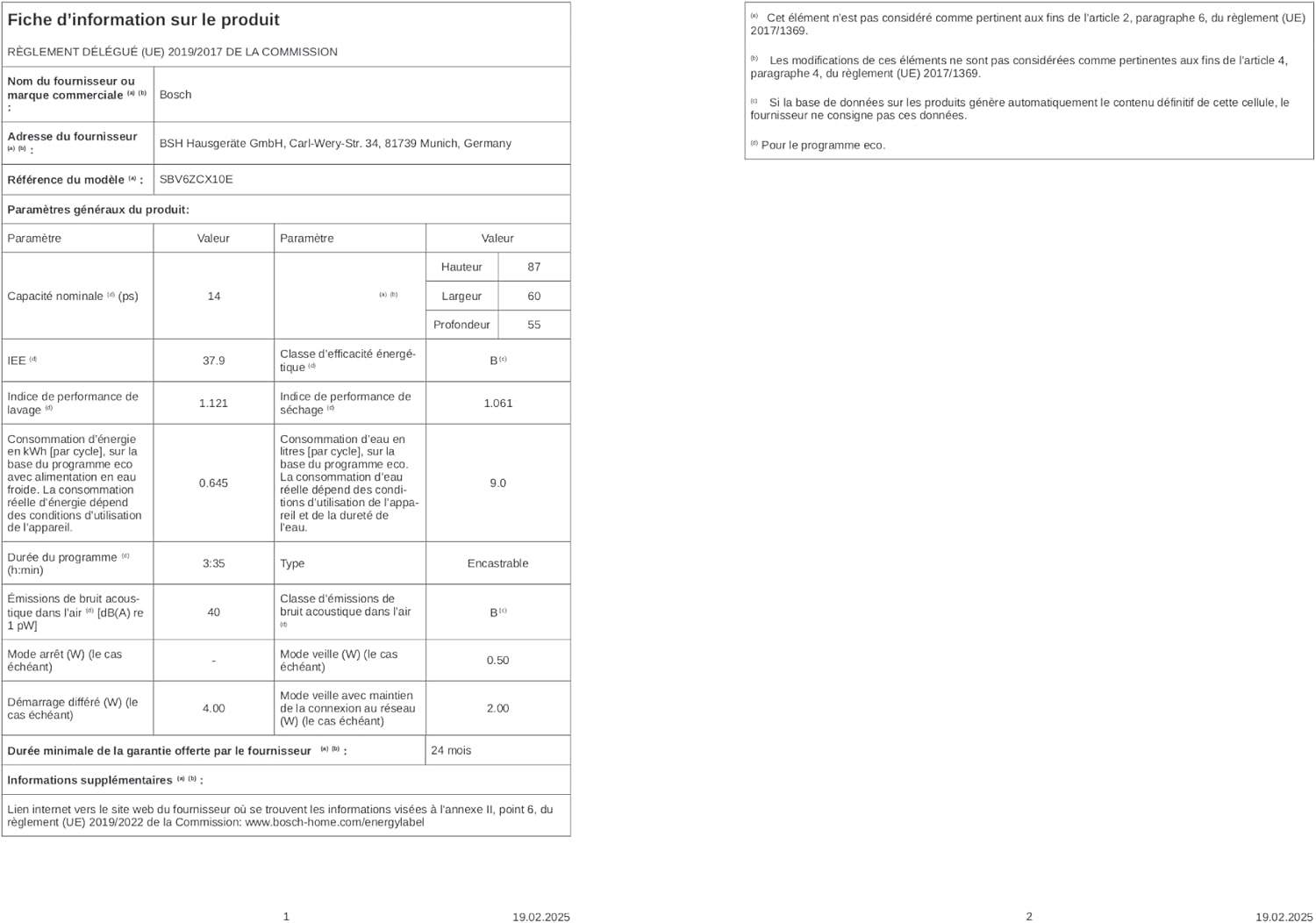 Bosch - Série 6 lave-vaisselle 60 cm XXL encastrable - SBV6ZCX10E