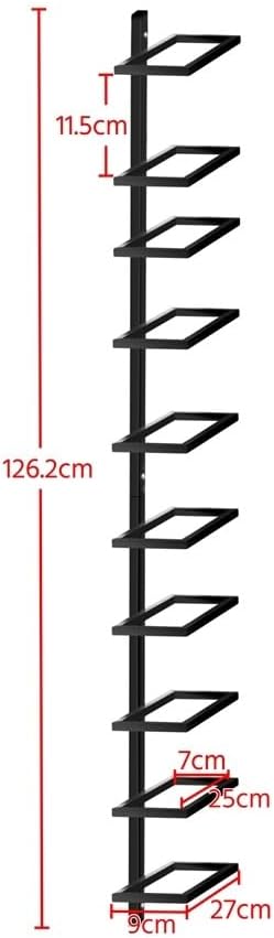 Yaheetech - étagère à vin mural - 126 cm - métal, 10 bouteilles