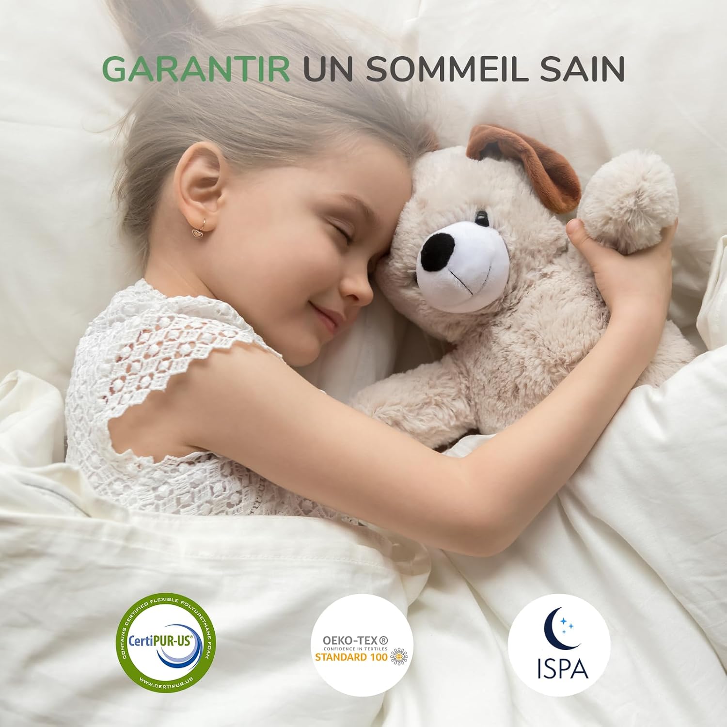 Novilla - surmatelas gel mémoire de forme - 120x190 cm - 5 cm, housse lavable, antidérapant