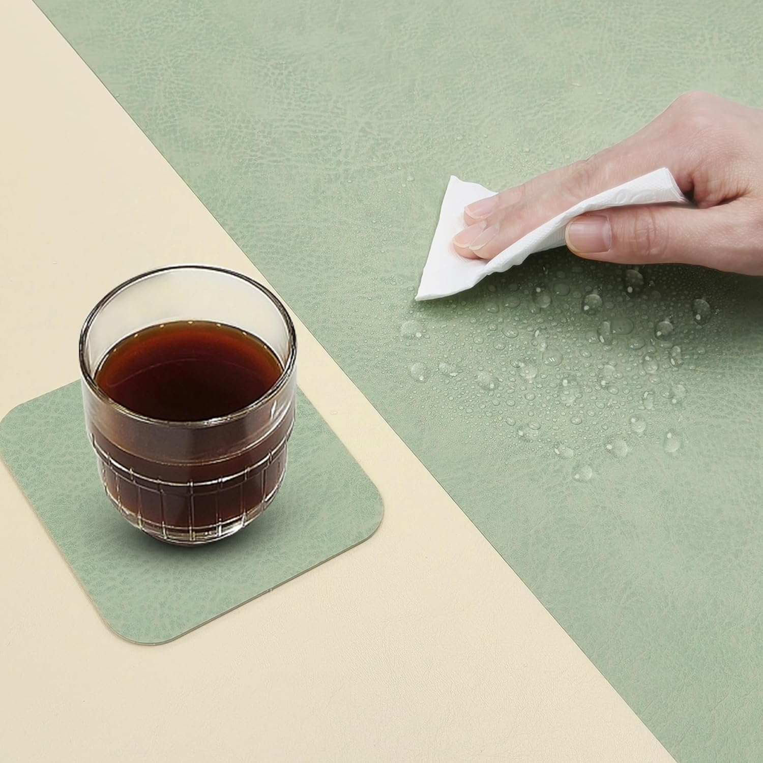 KitchenBoss - Set de table double face 43x30 cm - lot de 6 lavables antidérapants