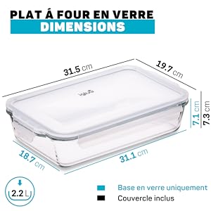 anti fuite igluu meal prep conteneur alimentaire en verre sans bpa