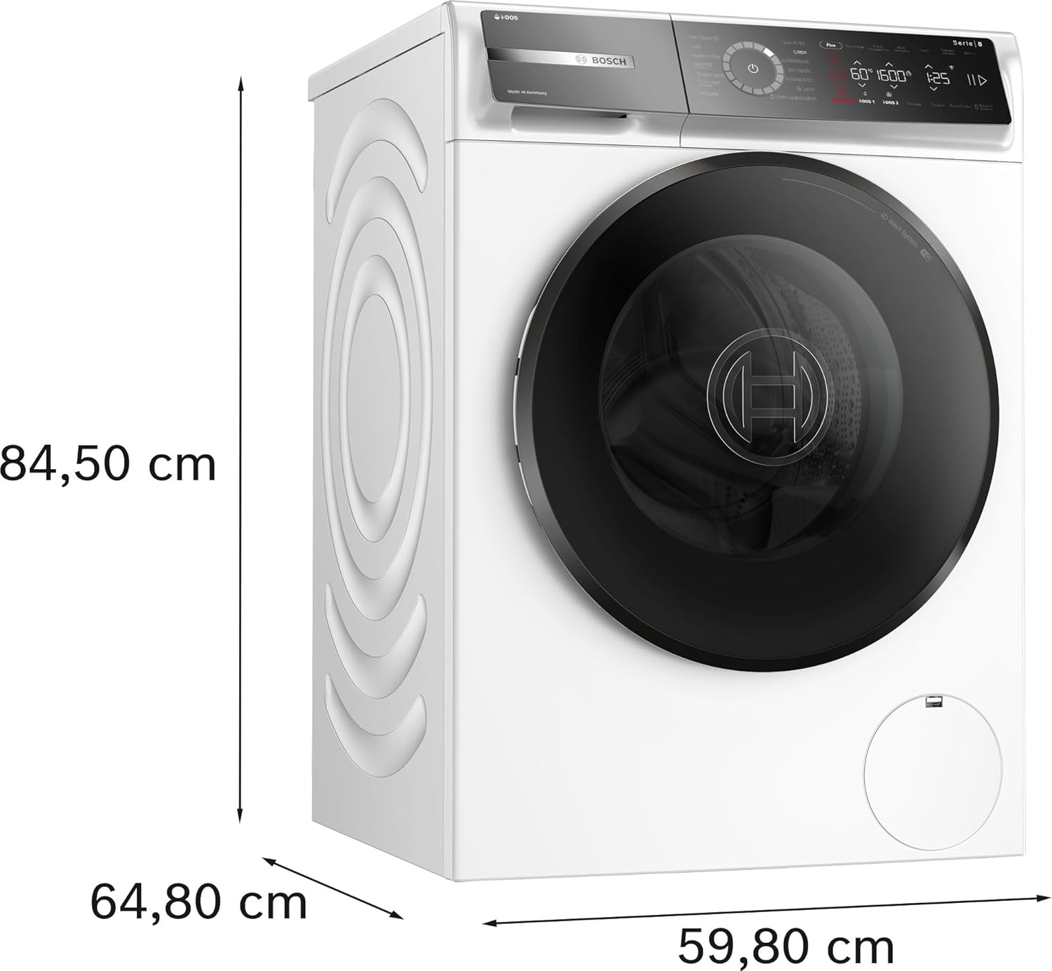 Bosch - Série 8 - lave-linge 10 kg, 1600 trs/min, blanc - WGB256A2FR