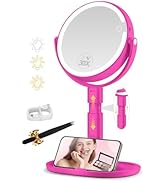 MOMOKUBA Miroir cosmétique avec éclairage, miroir de maquillage avec éclairage réglable en hauteur
