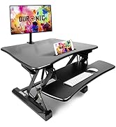 Duronic DM05D3 BK Station de travail pour ordinateur | Hauteur réglable 15 à 50 cm | Plateforme 73...