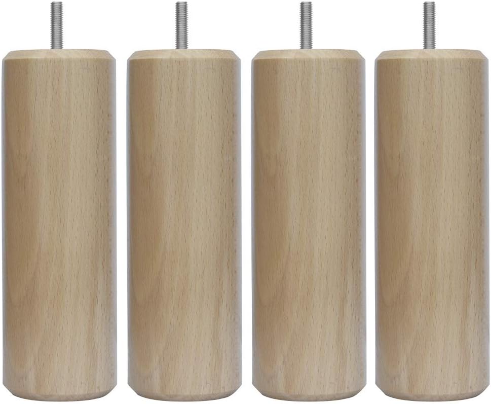 Margot - Caméléon - pieds de lit bois vernis 15 cm, lot de 4 - 3700527816166