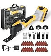 Enventor Outil multifonction oscillant 20 V Brushless 2,0 Ah Outil multifonction avec 6 vitesses...