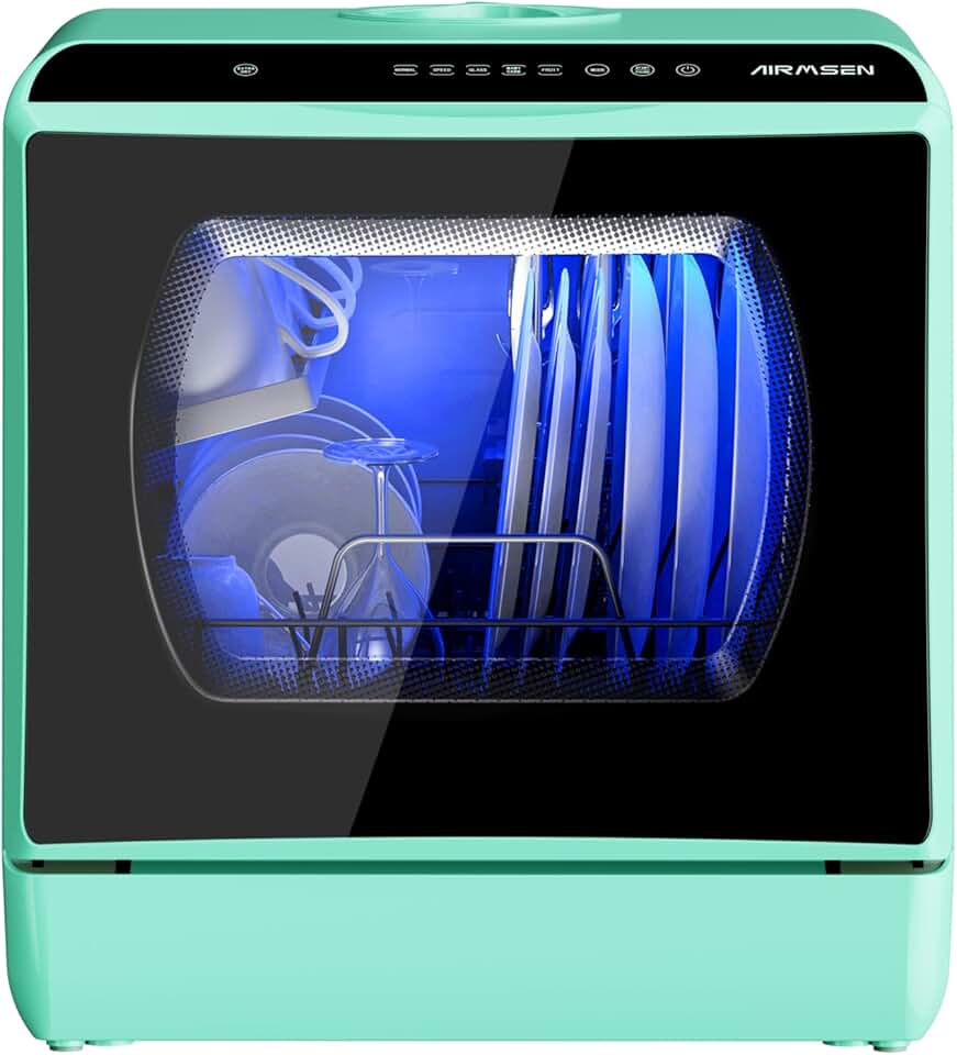 AIRMSEN - Mini lave-vaisselle compact - 5L - 5+1 programmes, écran LED