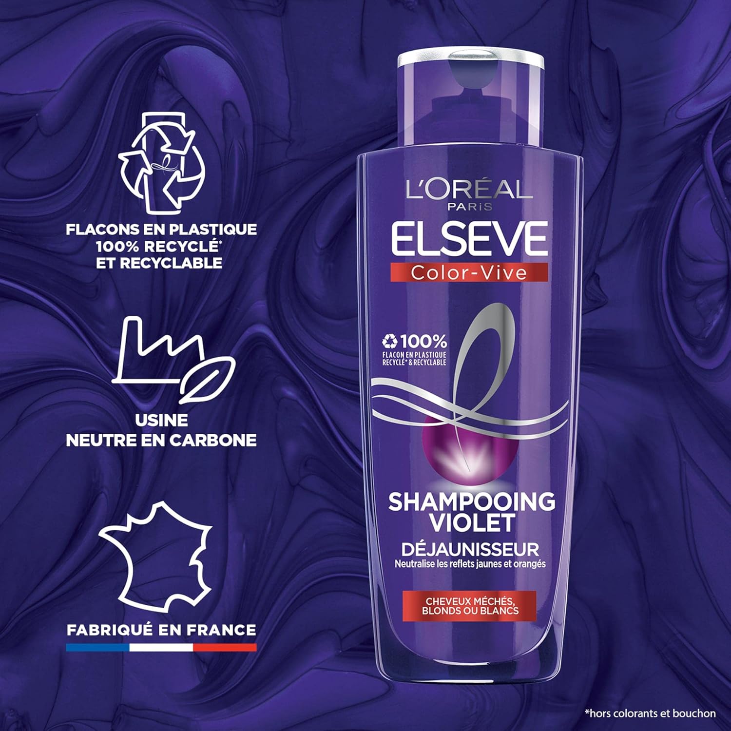 L'Oréal Paris - Elseve Color-Vive - 3x200ml - shampoing violet anti-reflets jaunes