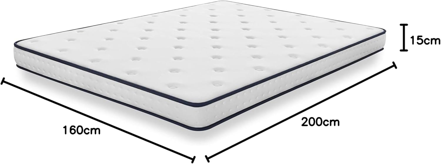 COSMOS - Upsilon - 160x200 cm - mémoire de forme latex, 7 zones, réversible