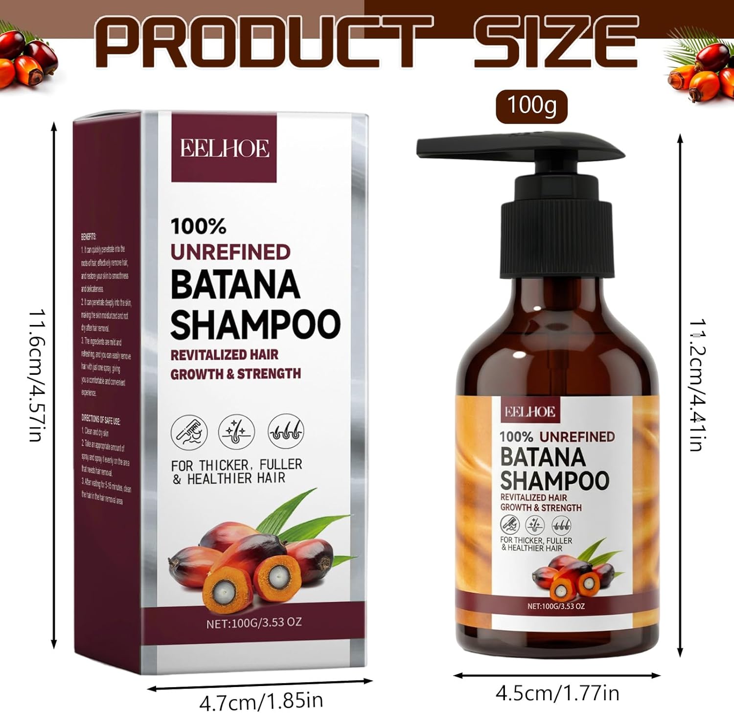 Shampoing - Huile de Batana & Extrait de Citron - Nutrition et hydratation - Adapté tous types de cheveux