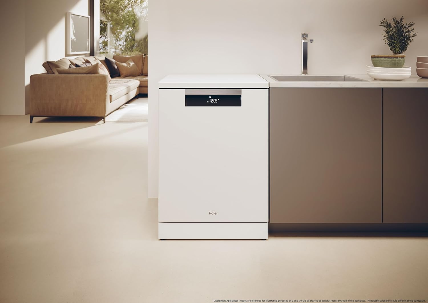 Haier - lave-vaisselle série XF - 60 cm - 15 couverts, 7 programmes - XF 6B2M3PW